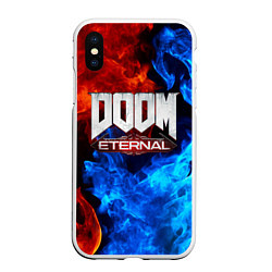 Чехол iPhone XS Max матовый DOOM ETERNAL, цвет: 3D-белый