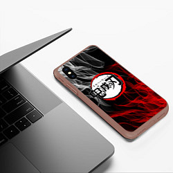 Чехол iPhone XS Max матовый KIMETSU NO YAIBA, цвет: 3D-коричневый — фото 2