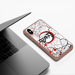 Чехол iPhone XS Max матовый KIMETSU NO YAIBA, цвет: 3D-коричневый — фото 2