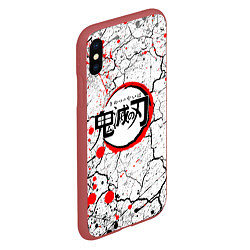 Чехол iPhone XS Max матовый KIMETSU NO YAIBA, цвет: 3D-красный — фото 2