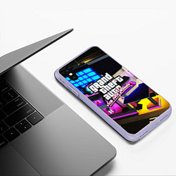 Чехол iPhone XS Max матовый GTA:VICE CITY, цвет: 3D-светло-сиреневый — фото 2