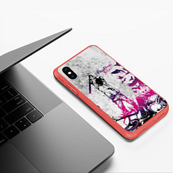 Чехол iPhone XS Max матовый Three Days Grace, цвет: 3D-красный — фото 2