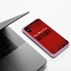 Чехол iPhone XS Max матовый Three days grace Outsider, цвет: 3D-сиреневый — фото 2