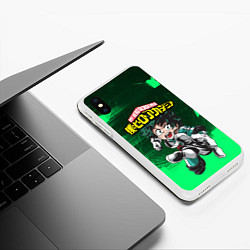 Чехол iPhone XS Max матовый MY HERO ACADEMIA, цвет: 3D-белый — фото 2