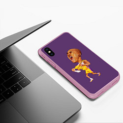 Чехол iPhone XS Max матовый Kobe Bryant, цвет: 3D-розовый — фото 2