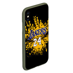 Чехол iPhone XS Max матовый Kobe Bryant, цвет: 3D-темно-зеленый — фото 2