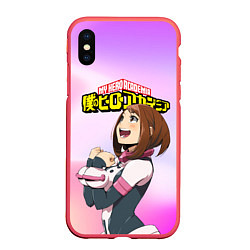 Чехол iPhone XS Max матовый MY HERO ACADEMIA, цвет: 3D-красный