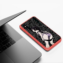 Чехол iPhone XS Max матовый Удар крови, цвет: 3D-красный — фото 2