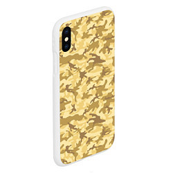 Чехол iPhone XS Max матовый Камуфляж: пустынный, цвет: 3D-белый — фото 2