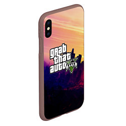 Чехол iPhone XS Max матовый GTA 5, цвет: 3D-коричневый — фото 2