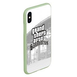 Чехол iPhone XS Max матовый GTA SanAndreas, цвет: 3D-салатовый — фото 2
