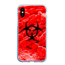 Чехол iPhone XS Max матовый PLAGUE INCBIOHAZARD, цвет: 3D-голубой