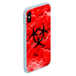 Чехол iPhone XS Max матовый PLAGUE INCBIOHAZARD, цвет: 3D-голубой — фото 2