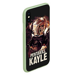 Чехол iPhone XS Max матовый Kayle, цвет: 3D-салатовый — фото 2