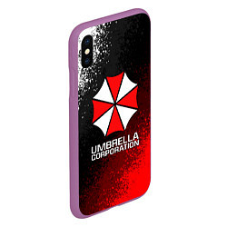 Чехол iPhone XS Max матовый UMBRELLA CORP, цвет: 3D-фиолетовый — фото 2