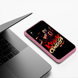Чехол iPhone XS Max матовый Kenny Omega Street Fighter, цвет: 3D-малиновый — фото 2