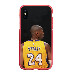 Чехол iPhone XS Max матовый Kobe Bryant, цвет: 3D-красный