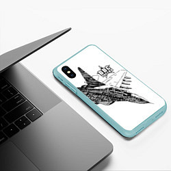 Чехол iPhone XS Max матовый ВВС России, цвет: 3D-мятный — фото 2