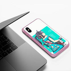 Чехол iPhone XS Max матовый Ibuki Mioda, цвет: 3D-розовый — фото 2