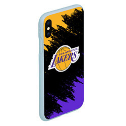 Чехол iPhone XS Max матовый LA LAKERS, цвет: 3D-голубой — фото 2