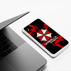 Чехол iPhone XS Max матовый UMBRELLA CORP, цвет: 3D-белый — фото 2