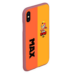 Чехол iPhone XS Max матовый BRAWL STARS MAX, цвет: 3D-малиновый — фото 2