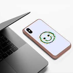 Чехол iPhone XS Max матовый Smile, цвет: 3D-коричневый — фото 2