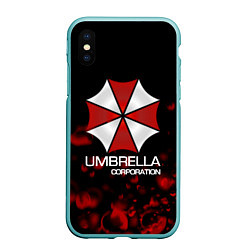 Чехол iPhone XS Max матовый UMBRELLA CORP, цвет: 3D-мятный