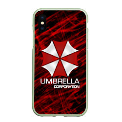 Чехол iPhone XS Max матовый UMBRELLA CORP, цвет: 3D-салатовый