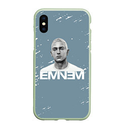 Чехол iPhone XS Max матовый EMINEM, цвет: 3D-салатовый