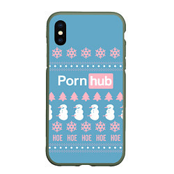 Чехол iPhone XS Max матовый Pornhub - christmas sweater