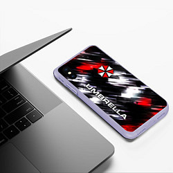 Чехол iPhone XS Max матовый UMBRELLA CORPORATION, цвет: 3D-светло-сиреневый — фото 2