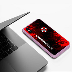 Чехол iPhone XS Max матовый UMBRELLA CORPORATION, цвет: 3D-сиреневый — фото 2