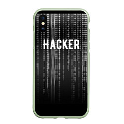 Чехол iPhone XS Max матовый Hacker