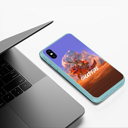 Чехол iPhone XS Max матовый Snapfire, цвет: 3D-мятный — фото 2