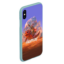 Чехол iPhone XS Max матовый Snapfire, цвет: 3D-мятный — фото 2