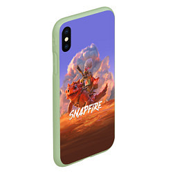 Чехол iPhone XS Max матовый Snapfire, цвет: 3D-салатовый — фото 2