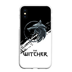 Чехол iPhone XS Max матовый THE WITCHER, цвет: 3D-белый