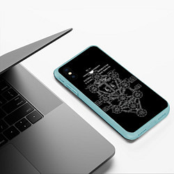Чехол iPhone XS Max матовый EVa-updown, цвет: 3D-мятный — фото 2
