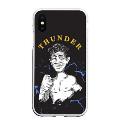 Чехол iPhone XS Max матовый Thunder, цвет: 3D-белый