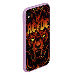 Чехол iPhone XS Max матовый ACDC, цвет: 3D-сиреневый — фото 2