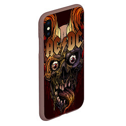 Чехол iPhone XS Max матовый ACDC, цвет: 3D-коричневый — фото 2