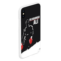 Чехол iPhone XS Max матовый Muhammad Ali, цвет: 3D-белый — фото 2