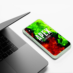 Чехол iPhone XS Max матовый APEX LEGENDS, цвет: 3D-салатовый — фото 2