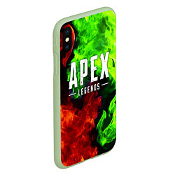 Чехол iPhone XS Max матовый APEX LEGENDS, цвет: 3D-салатовый — фото 2
