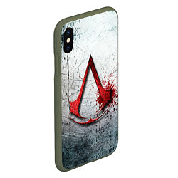 Чехол iPhone XS Max матовый Assassins Creed, цвет: 3D-темно-зеленый — фото 2