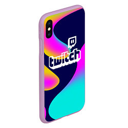 Чехол iPhone XS Max матовый TWITCH, цвет: 3D-сиреневый — фото 2