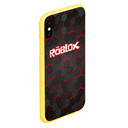 Чехол iPhone XS Max матовый ROBLOX, цвет: 3D-желтый — фото 2
