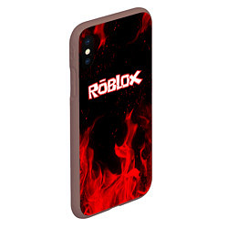 Чехол iPhone XS Max матовый ROBLOX, цвет: 3D-коричневый — фото 2