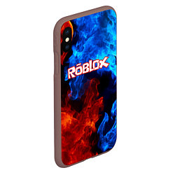 Чехол iPhone XS Max матовый ROBLOX, цвет: 3D-коричневый — фото 2